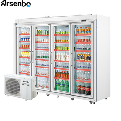 2700L 50HZ Commercial Beverage Refrigerator Silver Color For Drinks