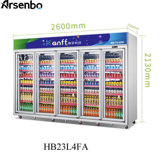 110V 60Hz Commercial Cold Drink Fridge , Luster Plate Retail Beverage Refrigerator