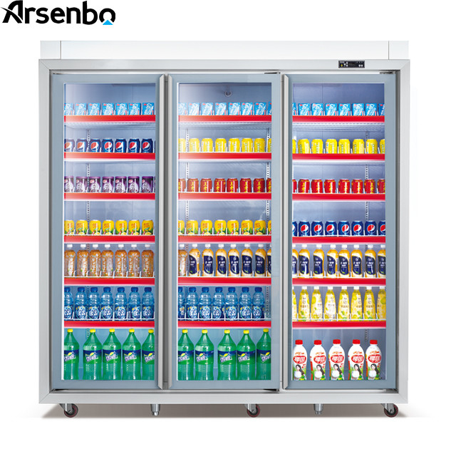 2700L 50HZ Commercial Beverage Refrigerator Silver Color For Drinks